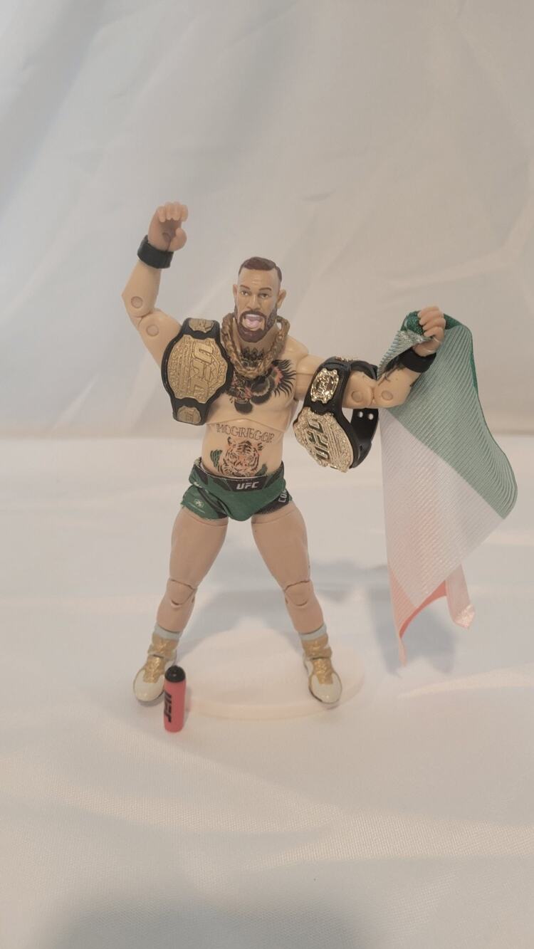 custom UFC Jazwares Conor McGregor Ultimate 2 Championship Belts Irish Flag